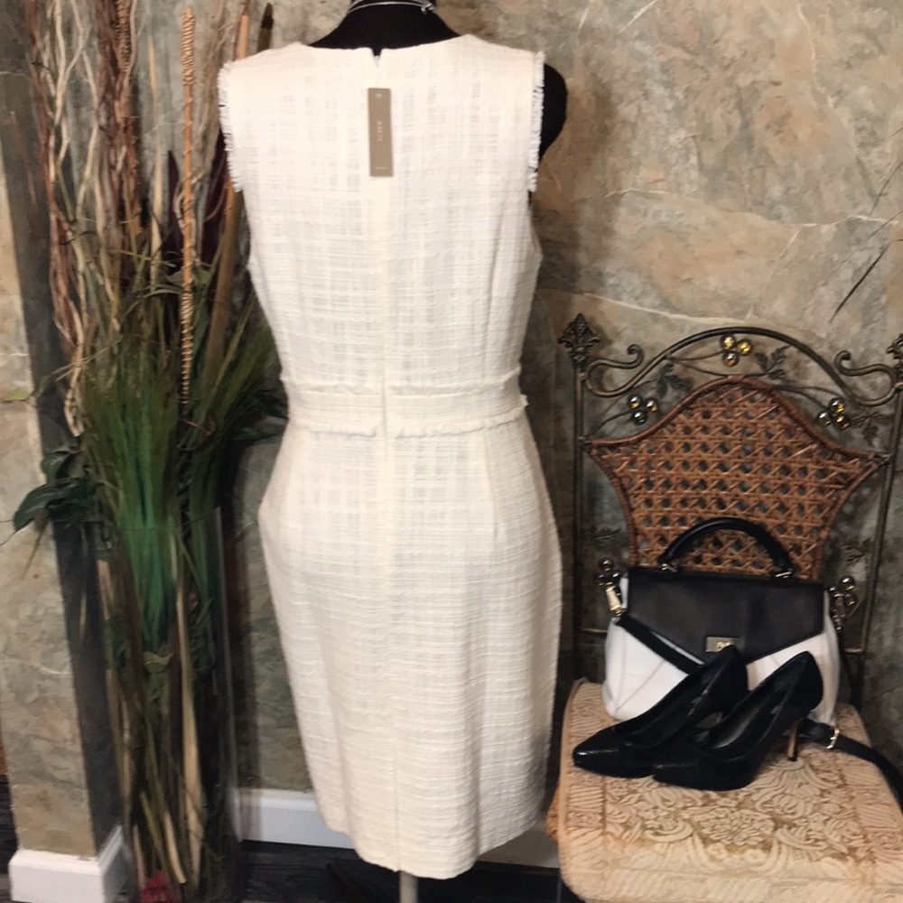 J.Crew 🌹  stunning creamy white tweed dress - Picture 13 of 16